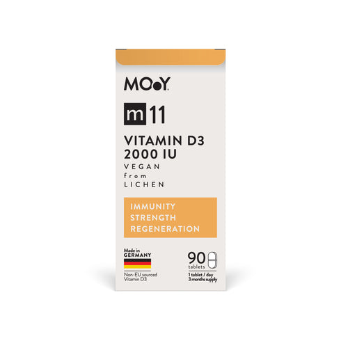 m11 Vegan Vitamin D3 2000 IU from lichen, 90 tablete, 45 g, Molecules of Youth, natural